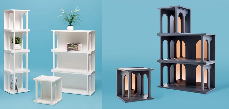 Полка Seletti Renaissance Double Anthracite Полка Seletti Renaissance Double Anthracite - Loft-Concept в Костроме