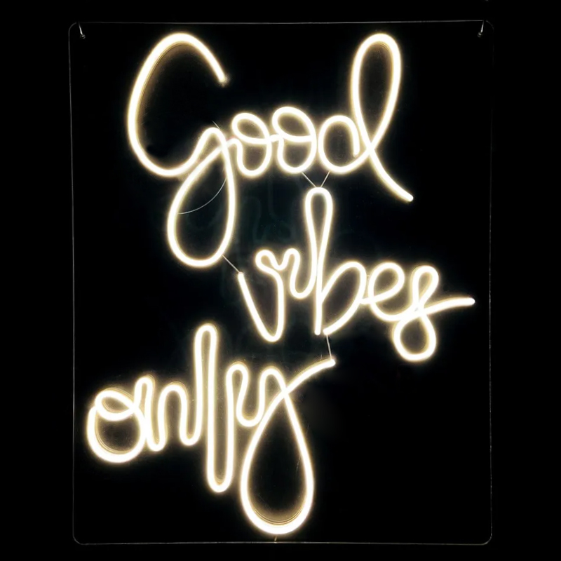 Неоновая настенная лампа Good Vibes Only Neon Wall Lamp Прозрачный Желтый Неоновая настенная лампа Good Vibes Only Neon Wall Lamp Прозрачный Желтый в Костроме | Loft Concept