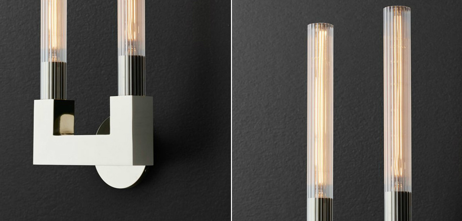 Бра RH CANNELLE wall lamp DOUBLE Sconces Chrome Бра RH CANNELLE wall lamp DOUBLE Sconces Chrome - Loft-Concept в Костроме