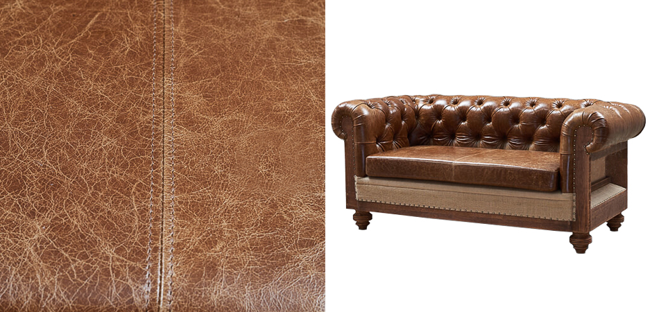Диван Deconstructed Chesterfield Sofa double Brown leather Диван Deconstructed Chesterfield Sofa double Brown leather - Loft-Concept в Костроме