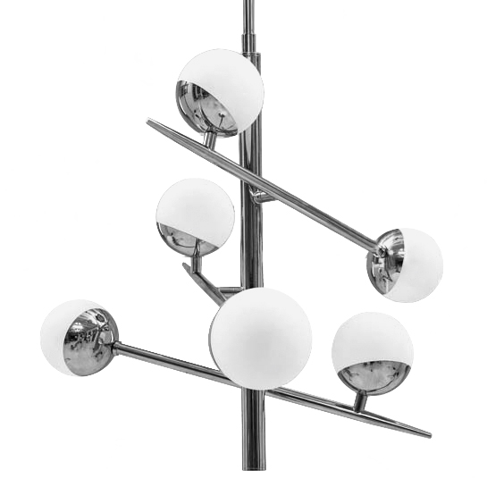 Подвесной светильник Ponte Chandelier Chromium Белый Хром Подвесной светильник Ponte Chandelier Chromium Белый Хром в Костроме | Loft Concept