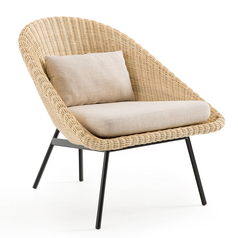 Кресло Marcu Wicker Chair Бежевый Черный Кресло Marcu Wicker Chair Бежевый Черный в Костроме | Loft Concept