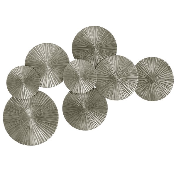 Арт-объект Apollo Silver Wall Plaque Disc Серебряный Арт-объект Apollo Silver Wall Plaque Disc Серебряный в Костроме | Loft Concept