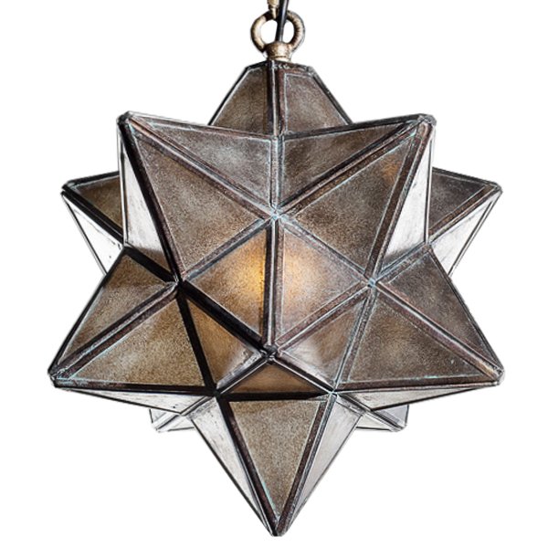 Подвесной светильник Star frosted glass Металлик винтаж Подвесной светильник Star frosted glass Металлик винтаж в Костроме | Loft Concept