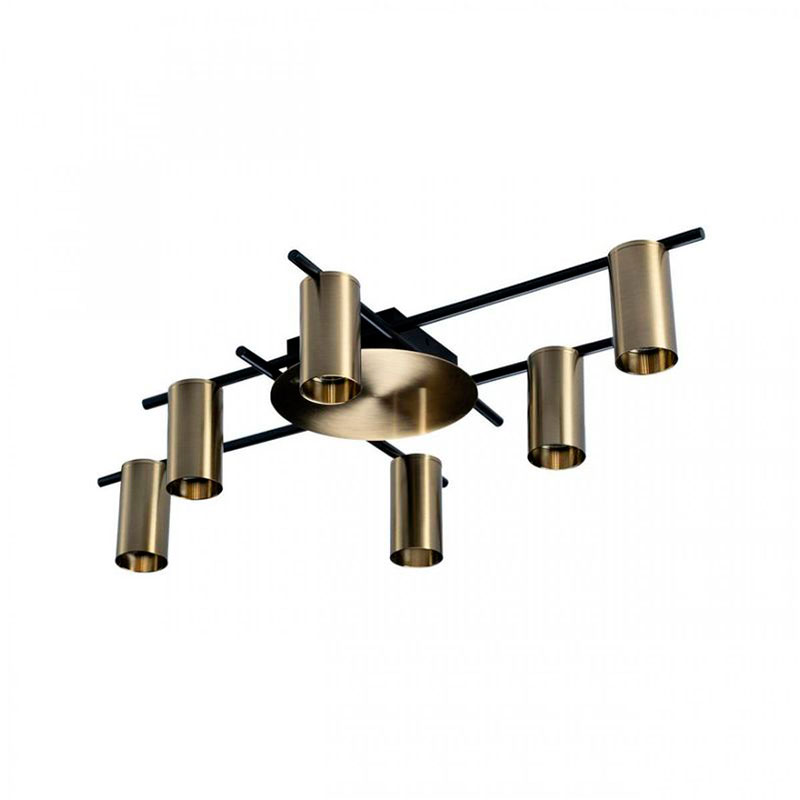 Потолочный светильник Aigle Ceiling Light 6 Латунь Латунь Черный Потолочный светильник Aigle Ceiling Light 6 Латунь Латунь Черный в Костроме | Loft Concept