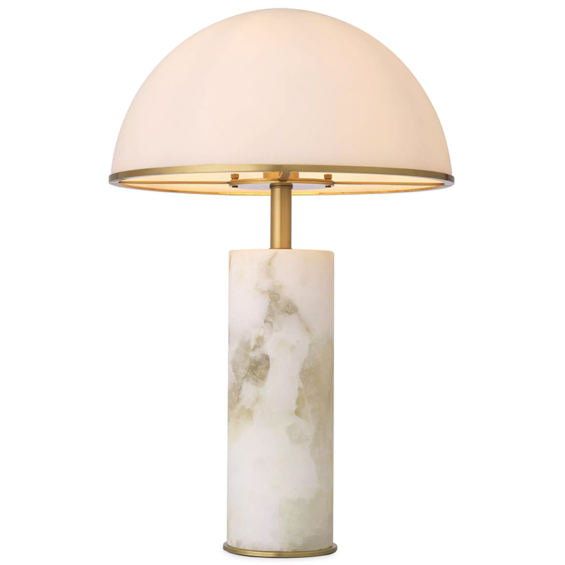 Настольная лампа Eichholtz Table Lamp Vaneta Белое матовое стекло Латунь Настольная лампа Eichholtz Table Lamp Vaneta Белое матовое стекло Латунь в Костроме | Loft Concept