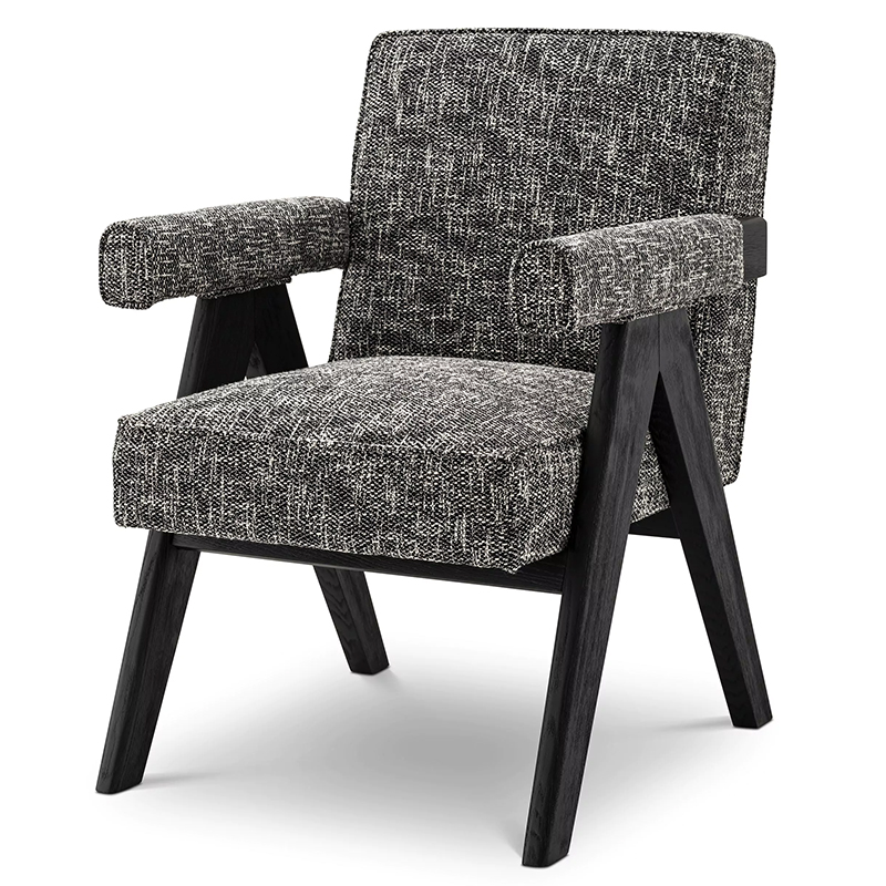 Стул Eichholtz Dining Chair Greta Черный Черный Черно-белый Стул Eichholtz Dining Chair Greta Черный Черный Черно-белый в Костроме | Loft Concept