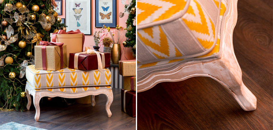 Пуф Ikat Pattern с желтым узором Пуф Ikat Pattern с желтым узором - Loft-Concept в Костроме