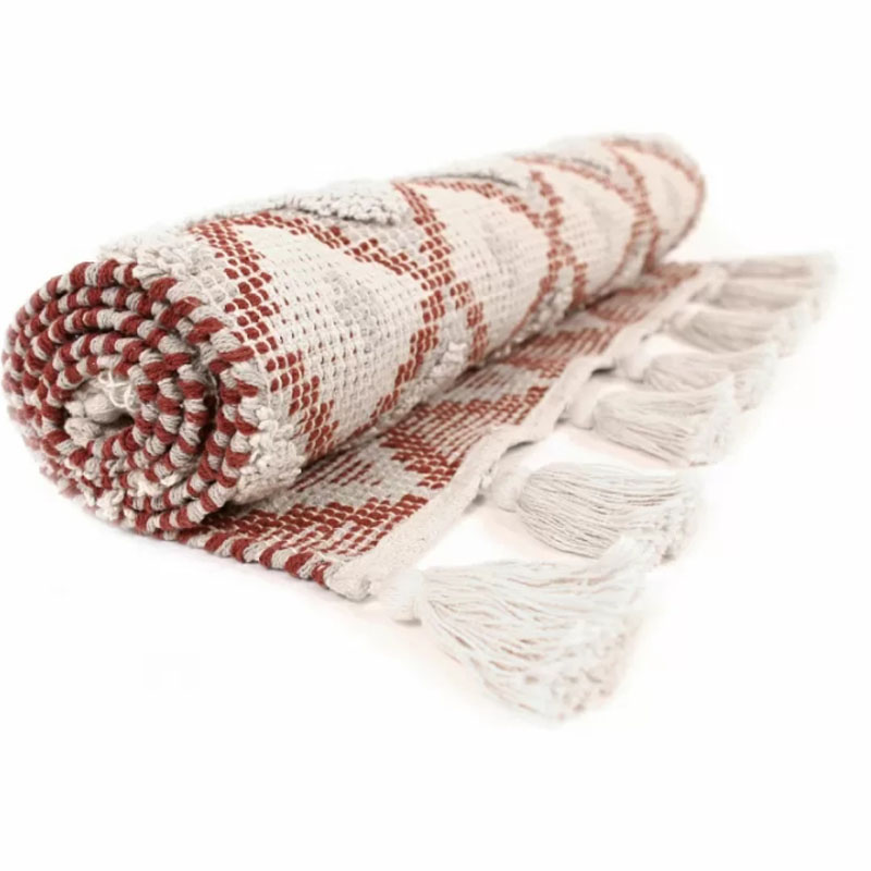 Ковер Juvenal Carpet 100% хлопок Бургундский красный Ковер Juvenal Carpet 100% хлопок Бургундский красный в Костроме | Loft Concept
