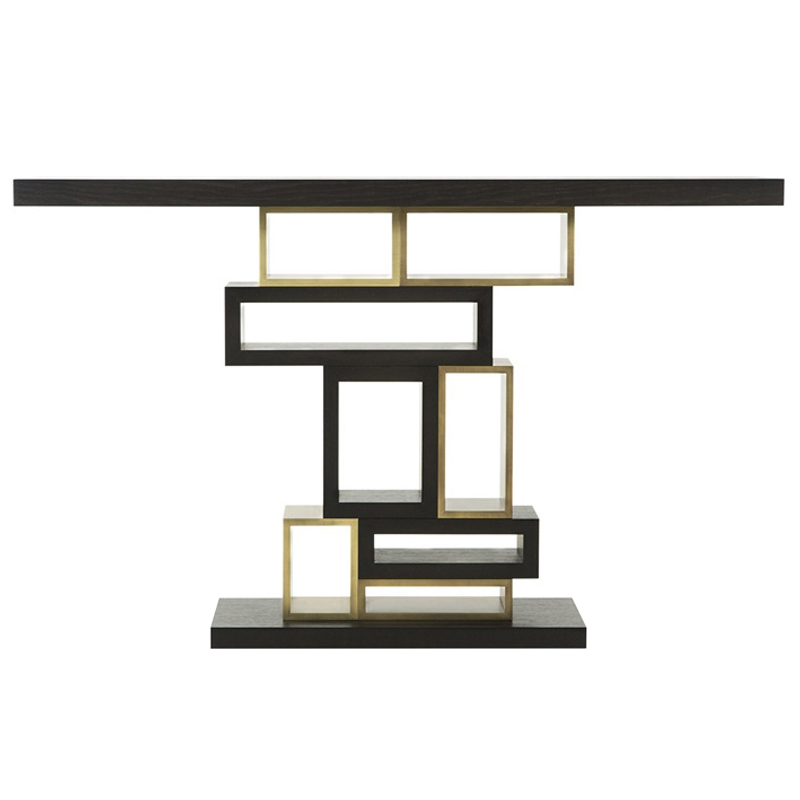 Консоль Rectangles Console Table Коричневый Латунь Консоль Rectangles Console Table Коричневый Латунь в Костроме | Loft Concept