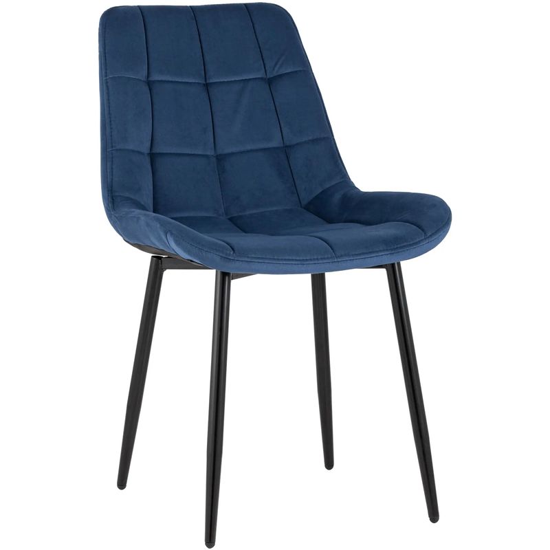Стул NANCY Chair Синий Цвет Черные Ножки Синий Черный Стул NANCY Chair Синий Цвет Черные Ножки Синий Черный в Костроме | Loft Concept