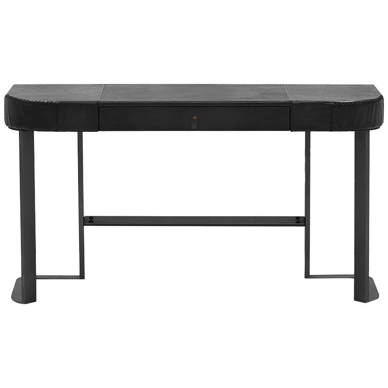 Рабочий стол Hart Leather Desk Черный Рабочий стол Hart Leather Desk Черный в Костроме | Loft Concept