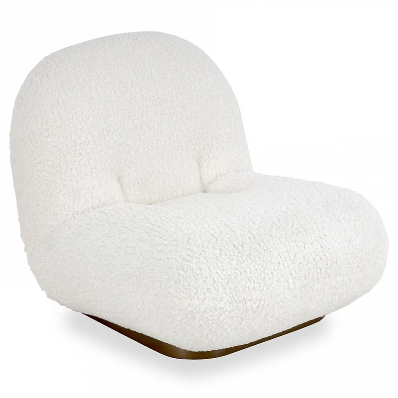 Кресло Herbie White Armchair Белый Золотой Кресло Herbie White Armchair Белый Золотой в Костроме | Loft Concept