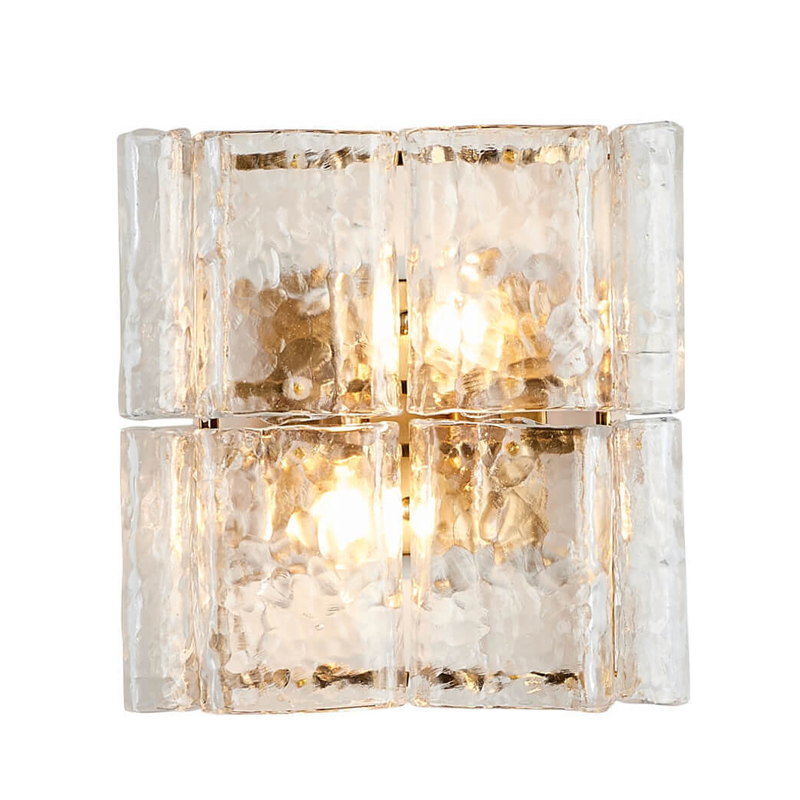 Бра Textured Glass Chandelier bronze Бронза Прозрачное Стекло Бра Textured Glass Chandelier bronze Бронза Прозрачное Стекло в Костроме | Loft Concept