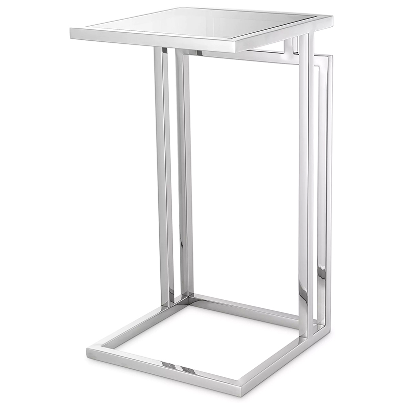 Приставной стол Eichholtz Side Table Marcus Chrome Стекло Смок Хром Приставной стол Eichholtz Side Table Marcus Chrome Стекло Смок Хром в Костроме | Loft Concept