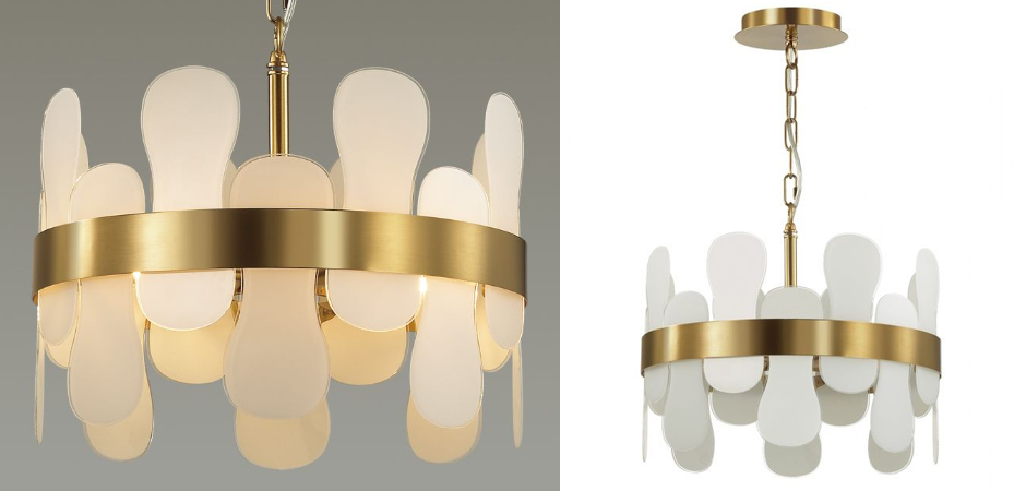 Люстра Eve Chandelier фигурное стекло диаметр 40 см Люстра Eve Chandelier фигурное стекло диаметр 40 см - Loft-Concept в Костроме