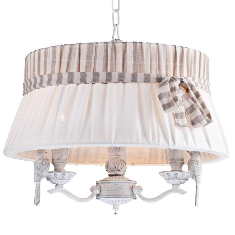 Люстра Refined Provence Chandelier round Белый Бежевый Люстра Refined Provence Chandelier round Белый Бежевый в Костроме | Loft Concept