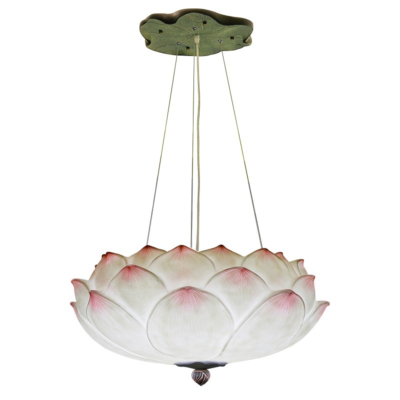 Люстра Pink Lotus Chandelier Белый Розовый пастельный Люстра Pink Lotus Chandelier Белый Розовый пастельный в Костроме | Loft Concept