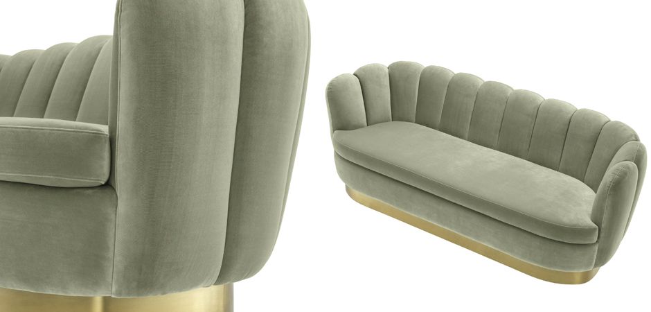 Диван Eichholtz Sofa Mirage pistache green Диван Eichholtz Sofa Mirage pistache green - Loft-Concept в Костроме