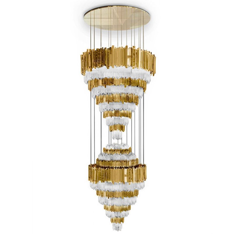Люстра Luxxu Empire Chandelier XL Глянцевое золото Прозрачное Стекло Люстра Luxxu Empire Chandelier XL Глянцевое золото Прозрачное Стекло в Костроме | Loft Concept