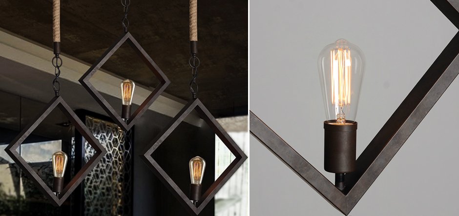 Подвесной светильник Romb Loft Rope Light Подвесной светильник Romb Loft Rope Light - Loft-Concept в Костроме