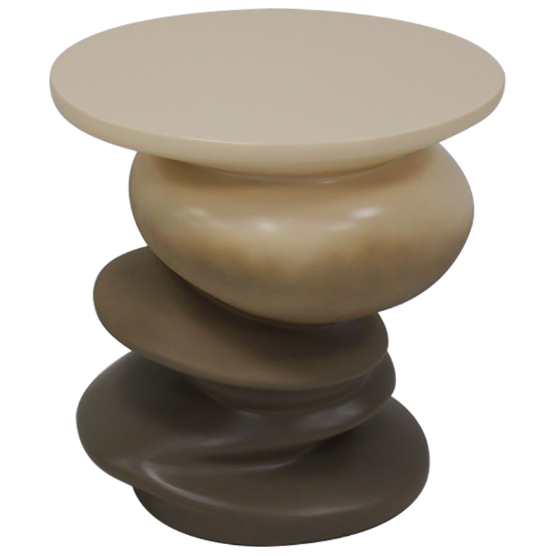 Приставной стол Stacked Stones Side Table Бежевый Коричневый Приставной стол Stacked Stones Side Table Бежевый Коричневый в Костроме | Loft Concept