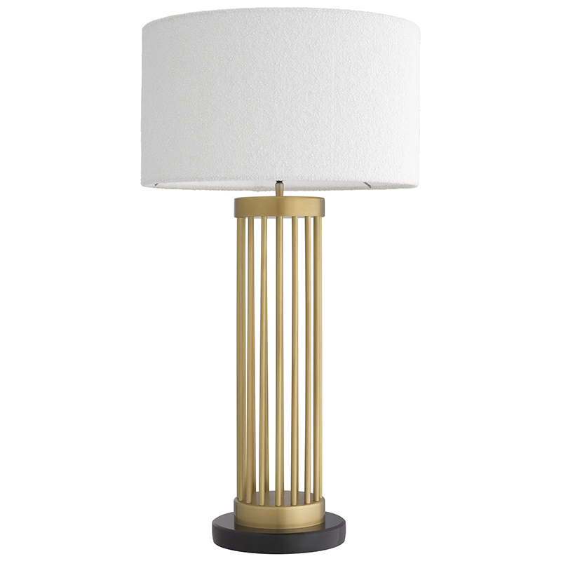 Настольная лампа Eichholtz Table Lamp Condo Brass Белый Латунь Черный Настольная лампа Eichholtz Table Lamp Condo Brass Белый Латунь Черный в Костроме | Loft Concept