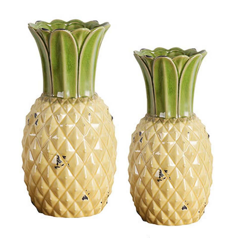 Ваза Pineapple Vase Желтый Зеленый шалфей Ваза Pineapple Vase Желтый Зеленый шалфей в Костроме | Loft Concept