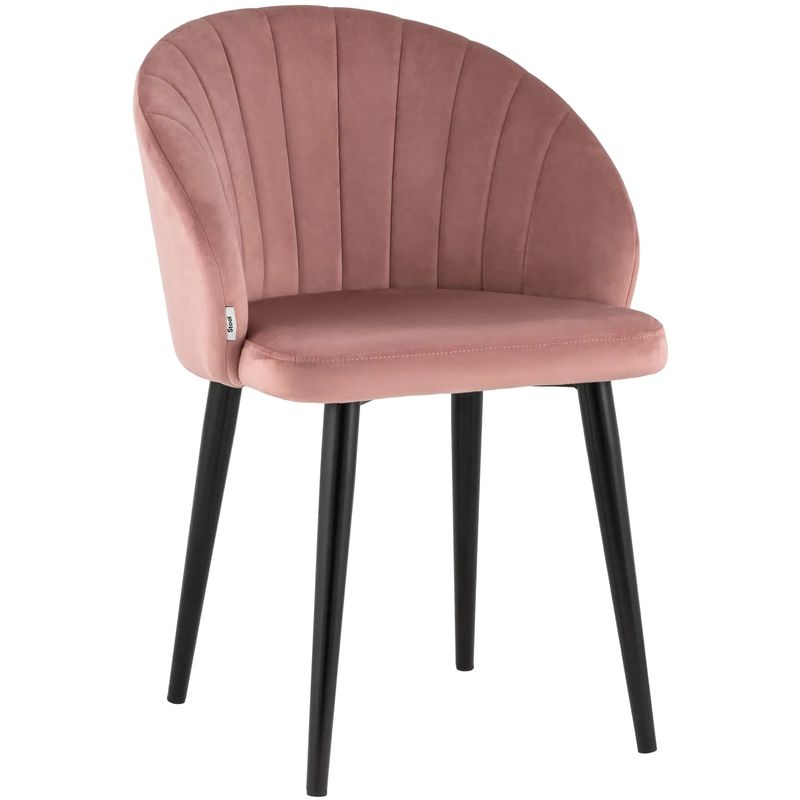 Стул Balsari Chair Пыльно-Розовый Велюр Розовый пастельный Черный Стул Balsari Chair Пыльно-Розовый Велюр Розовый пастельный Черный в Костроме | Loft Concept
