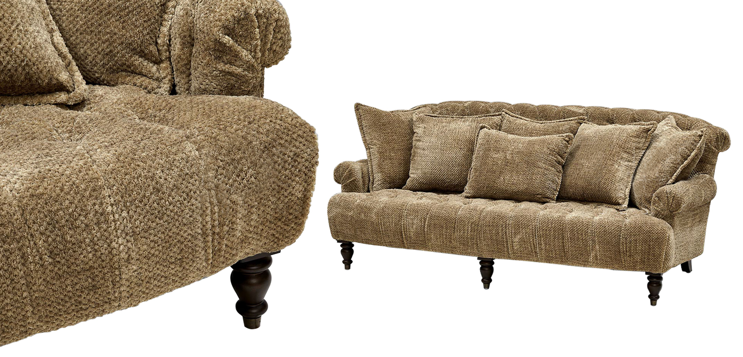 Диван с подушками Gould Sofa Коричневый - фото