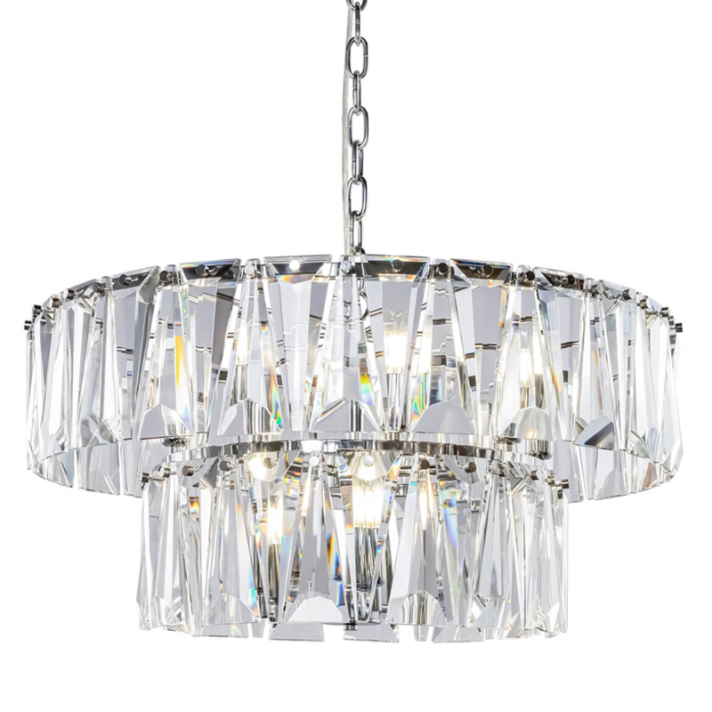 Люстра Ruby Crystal Chandelier Chrome 68 Хром Прозрачный Люстра Ruby Crystal Chandelier Chrome 68 Хром Прозрачный в Костроме | Loft Concept