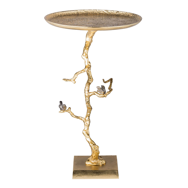 Приставной столик Tree Branch & Bird Gold Золотой Приставной столик Tree Branch & Bird Gold Золотой в Костроме | Loft Concept