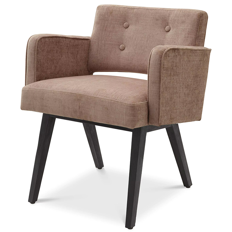 Стул Eichholtz Dining Chair Locarno Песочный Черный Стул Eichholtz Dining Chair Locarno Песочный Черный в Костроме | Loft Concept