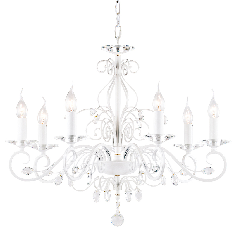 Люстра Magali Chandelier 72 Белый Прозрачный Люстра Magali Chandelier 72 Белый Прозрачный в Костроме | Loft Concept