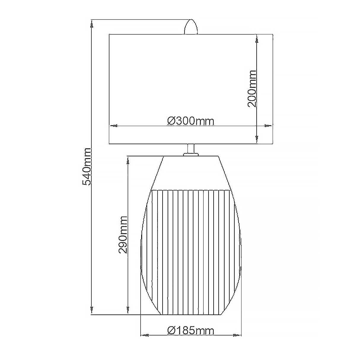 Настольная лампа с белым цилиндрическим абажуром и серебристым овальным основанием Quintiesse в Костроме