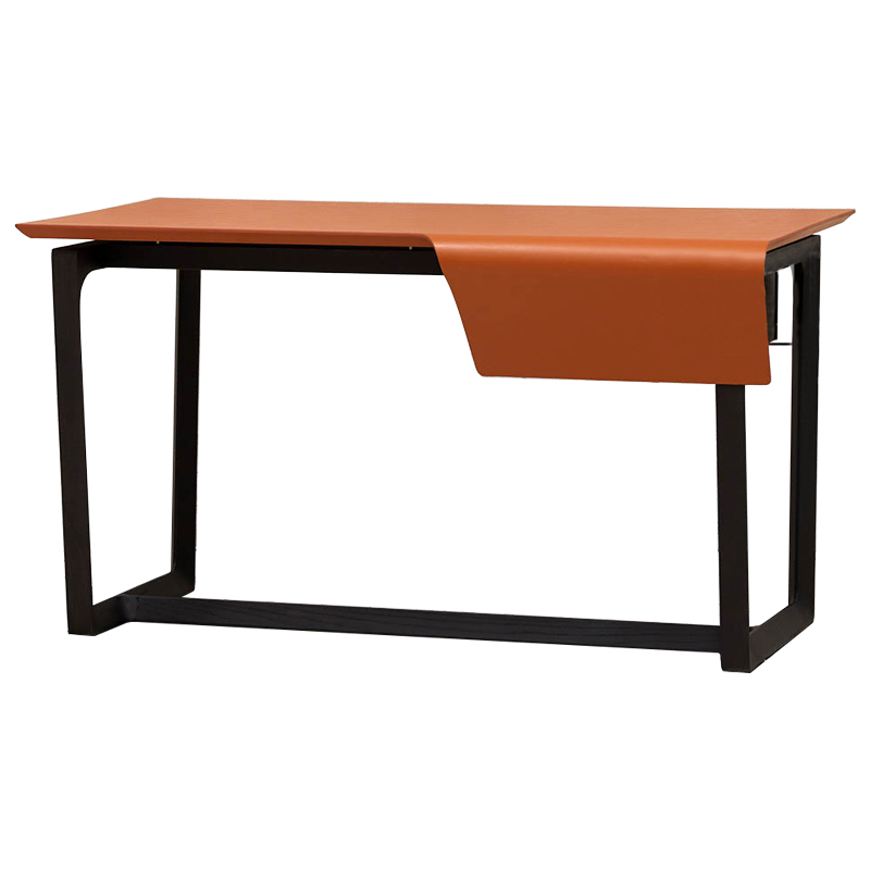 Рабочий стол Stan Orange Desk Оранжевый Черный Рабочий стол Stan Orange Desk Оранжевый Черный в Костроме | Loft Concept