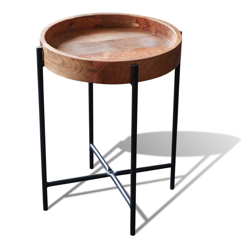 Приставной стол Darrick Side Table Черный Коричневый Приставной стол Darrick Side Table Черный Коричневый в Костроме | Loft Concept