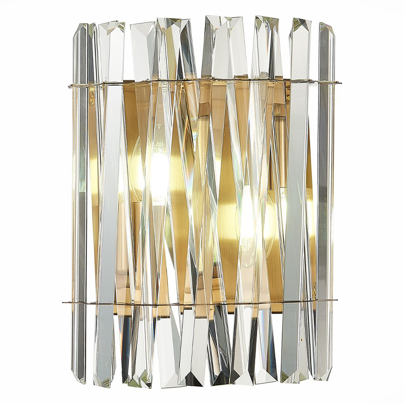 Бра Kaeden Glass Gold Wall Lamp Золотой Прозрачный Бра Kaeden Glass Gold Wall Lamp Золотой Прозрачный в Костроме | Loft Concept