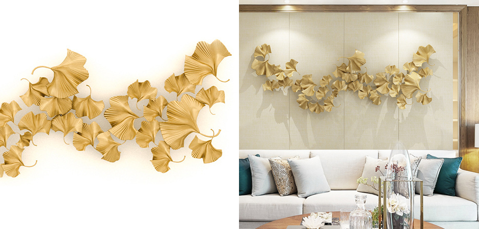 Аксессуар на стену Golden Ginkgo Leaves Аксессуар на стену Golden Ginkgo Leaves - Loft-Concept в Костроме