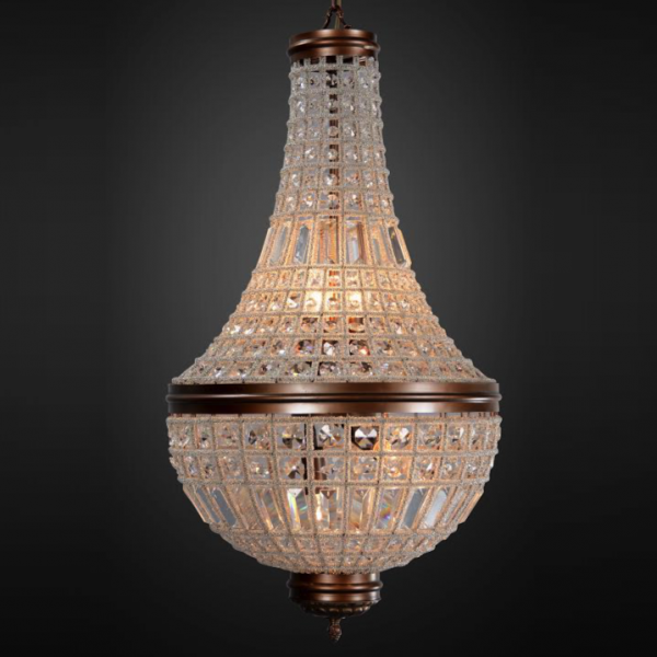 Люстра RH 19th c. Casbah Crystal Pendant Tall 45 Темная бронза винтаж Люстра RH 19th c. Casbah Crystal Pendant Tall 45 Темная бронза винтаж в Костроме | Loft Concept