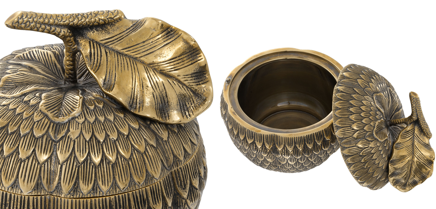 Шкатулка Eichholtz Box Custard Apple brass - фото