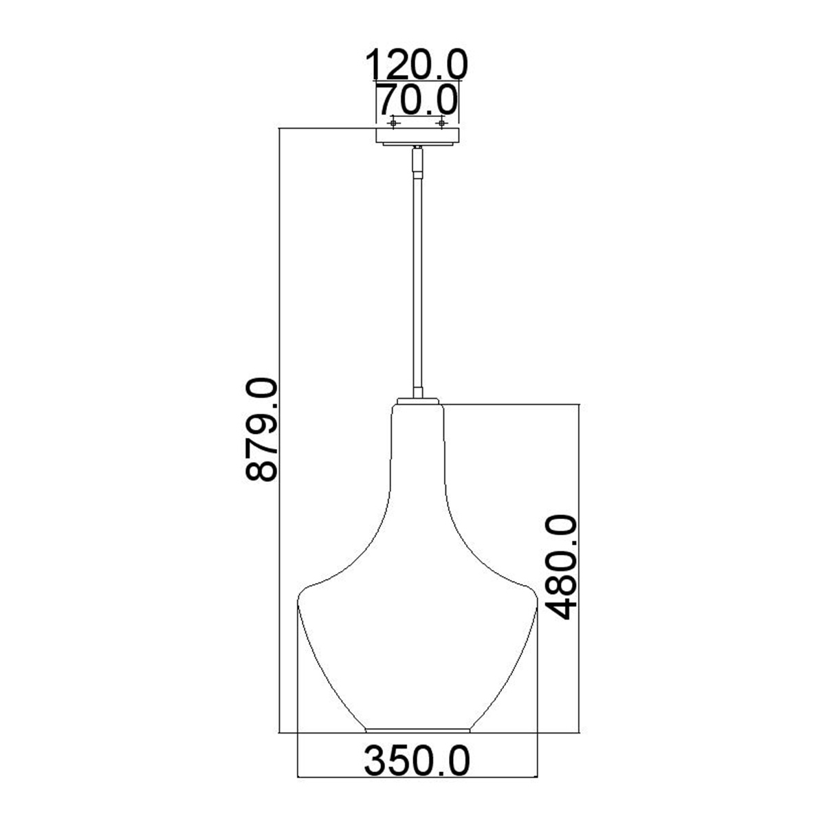 Подвесной светильник прозрачный стеклянный органической формы Kichler в Костроме