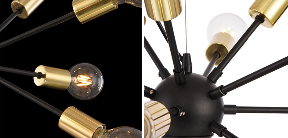 Люстра Sputnik 12 Black and Gold Люстра Sputnik 12 Black and Gold - Loft-Concept в Костроме