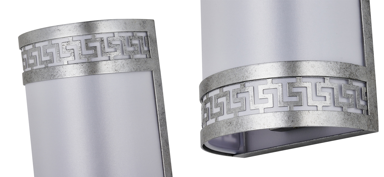 Бра с греческим орнаментом Miander Silver - фото