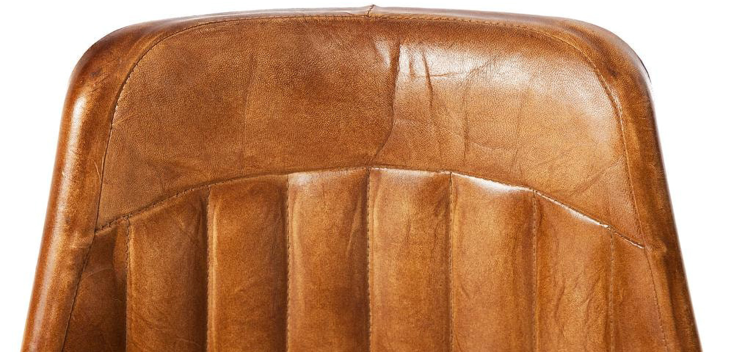 Стул из кожи буйвола Industrial leather dining chair - фото №1