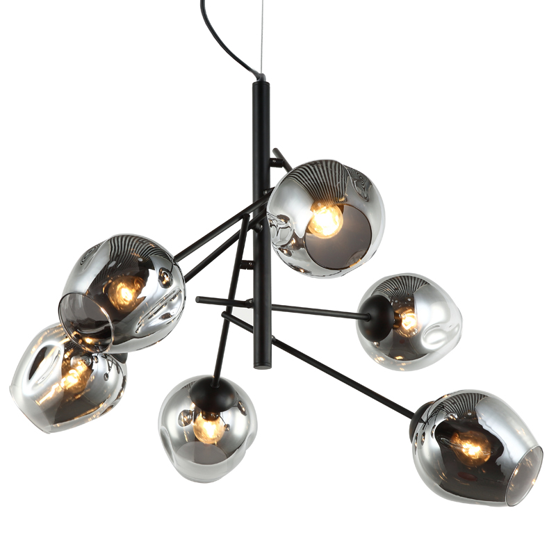Люстра Branching Bubble Chandelier Vertical Gray Черный Серый (Gray) Люстра Branching Bubble Chandelier Vertical Gray Черный Серый (Gray) в Костроме | Loft Concept