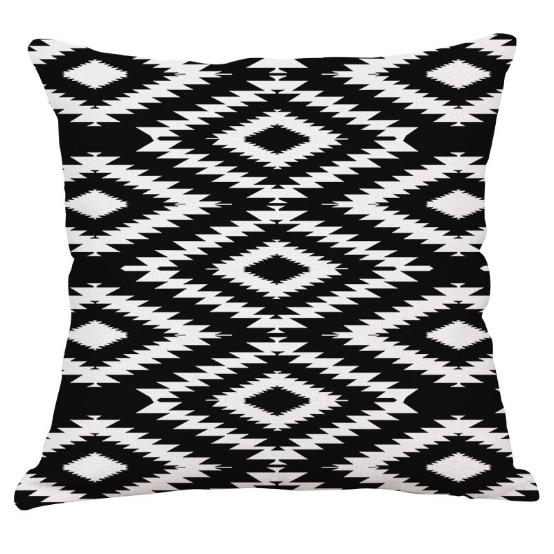 Декоративная подушка Black and White Pattern #5 Черно-белый Декоративная подушка Black and White Pattern #5 Черно-белый в Костроме | Loft Concept
