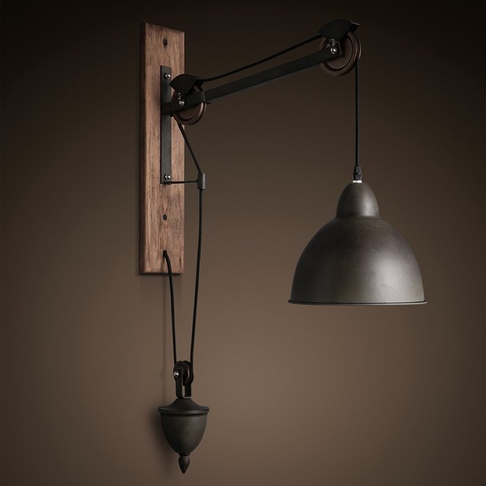 Настенный светильник Steampank Rust Iron Wall Lamp Черный Настенный светильник Steampank Rust Iron Wall Lamp Черный в Костроме | Loft Concept