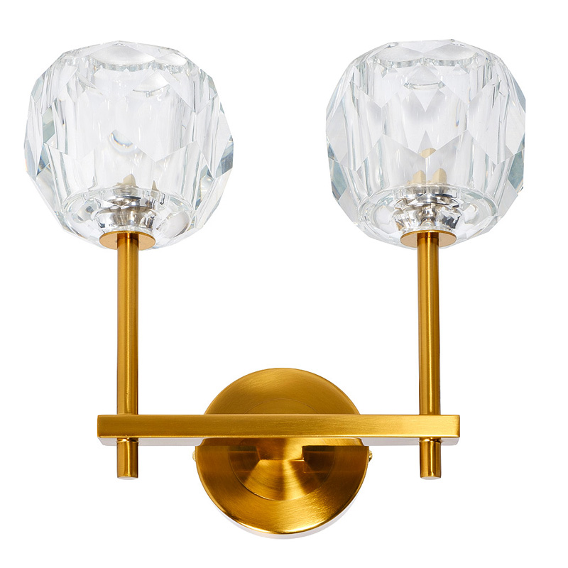 Бра RH Boule de Cristal Double Wall Lamp Gold матовое золото Бра RH Boule de Cristal Double Wall Lamp Gold матовое золото в Костроме | Loft Concept