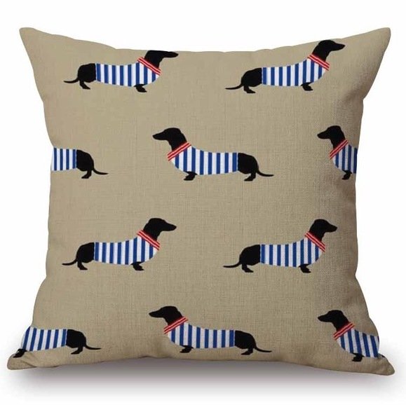 Декоративная подушка Dachshund Pattern  в Костроме | Loft Concept 
